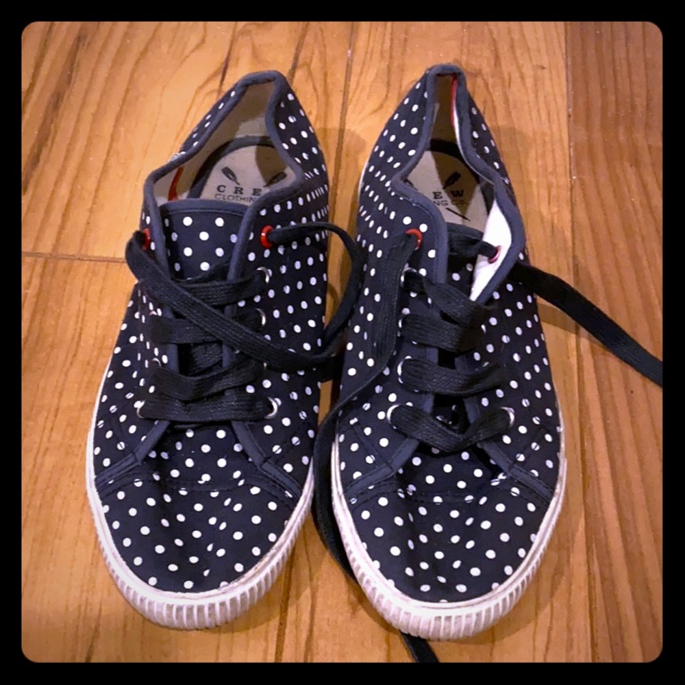 Crew Navy Polka Dot Sneakers